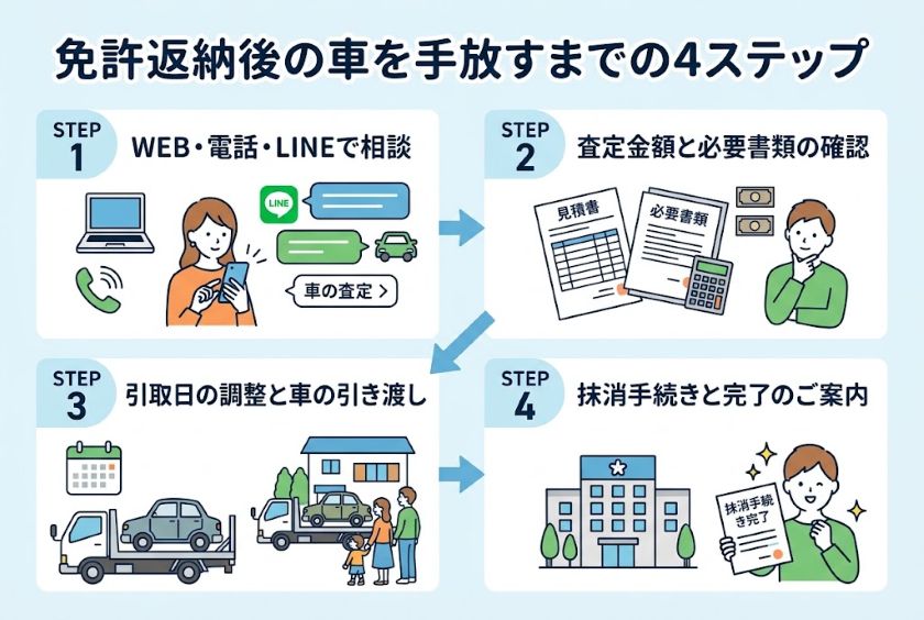 免許返納後　手放すまでの流れ画像