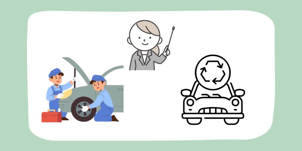 車の修理と廃車買取を比較検討説明している