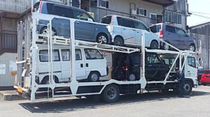 積載車で事故車や不動車を引き取るエコワールドモリ