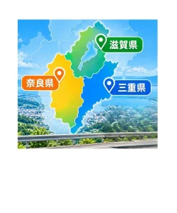 三重県・奈良県・滋賀県の廃車買取対応エリア