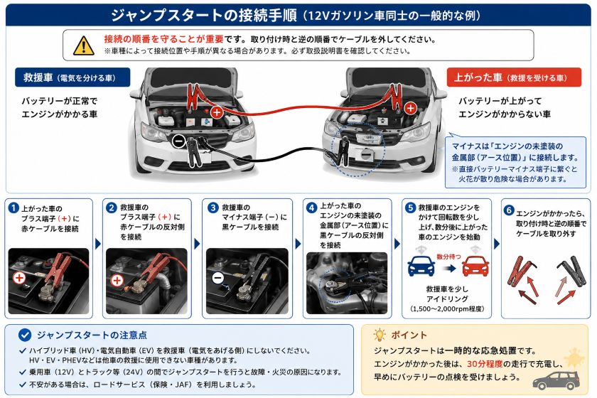ジャンプスターターの使用手順