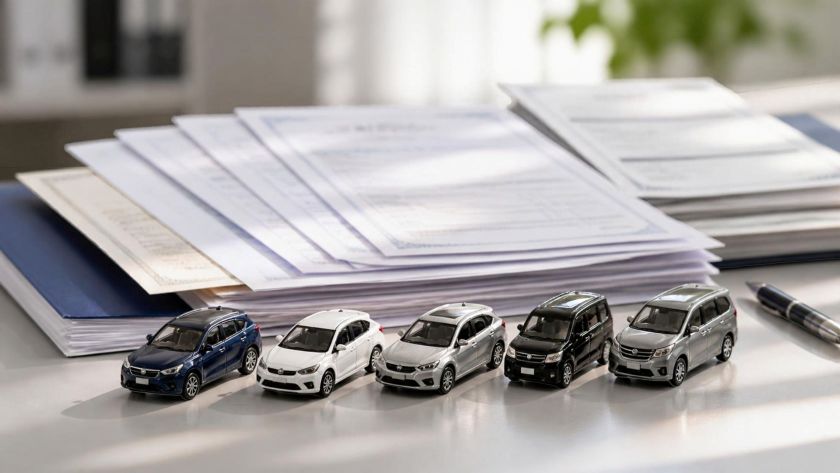 車の廃車手続きに必要な書類のイメージ